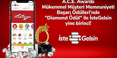 İsteGelsin, 'Market Alışveriş Uygulamaları' kategorisinde 'Diamond' ödülünün üst üste ikinci kez sahibi oldu