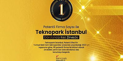 Teknopark İstanbul, Türkiye’nin Patent Raporu'nda, patentli start-up’lara sahip teknoparklar arasında bu yıl da   birinci olarak; zirvedeki yerini üst üste dördüncü kez korudu